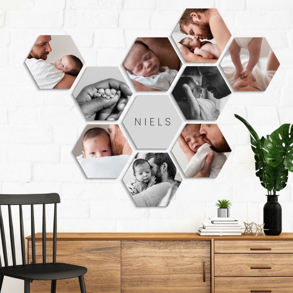 Hexagon collage