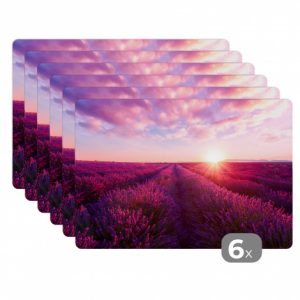 Premium placemats (6 stuks) - Lavendel - Bloemen - Frankrijk