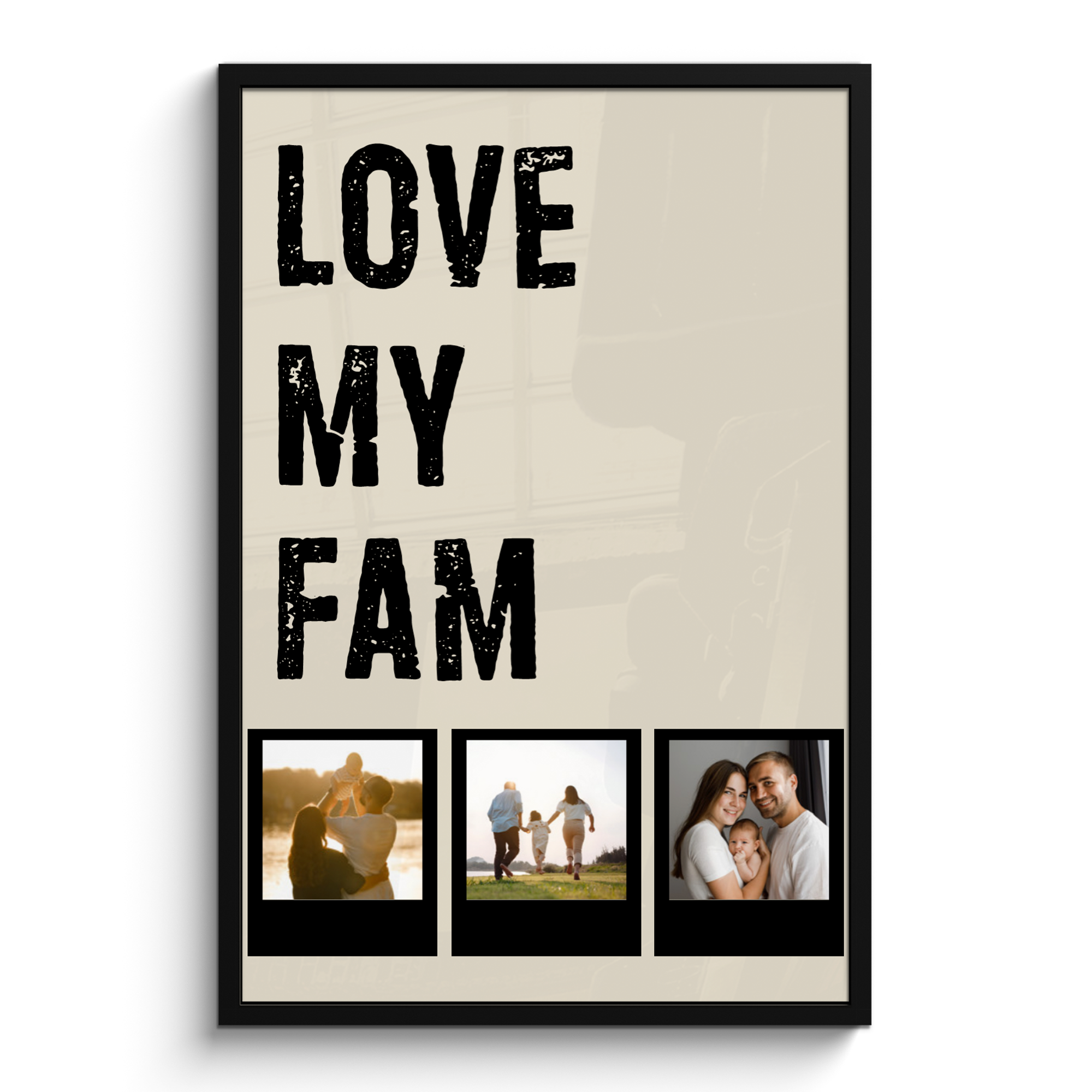 Foto in lijst Love fam 3 polaroids