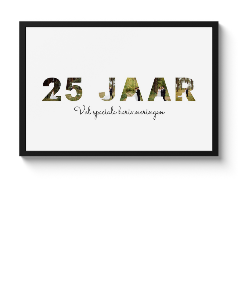 Poster met lijst - jubileum 25 jaar