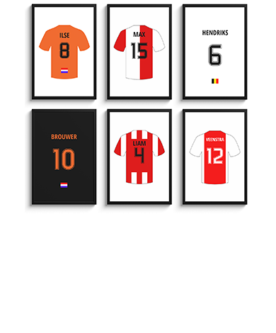 Voetbal foto in lijst