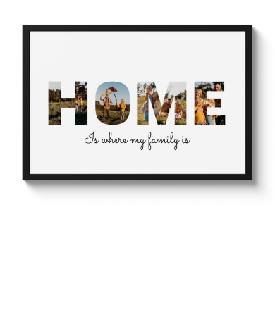 Letter collage - Home