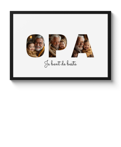 Letter collage voor Opa