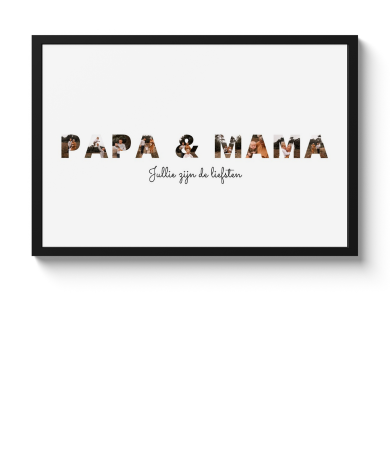 Letter collage - Papa & Mama