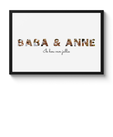 Poster met lijst - Baba & Anne