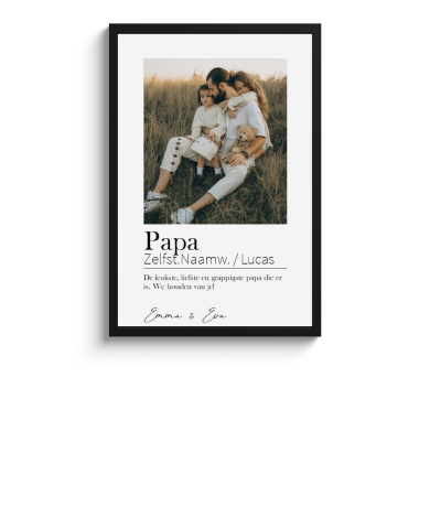 Foto in lijst - Papa betekenis 1 foto