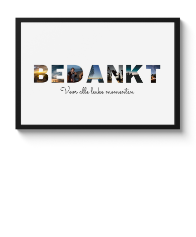 Poster met lijst - Bedankt