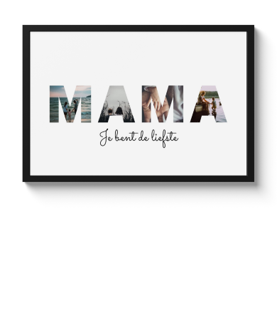 Letter collage voor Mama