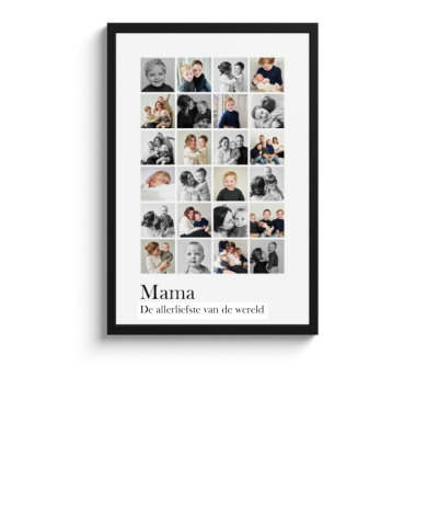 Foto in lijst - Blokjes collage mama