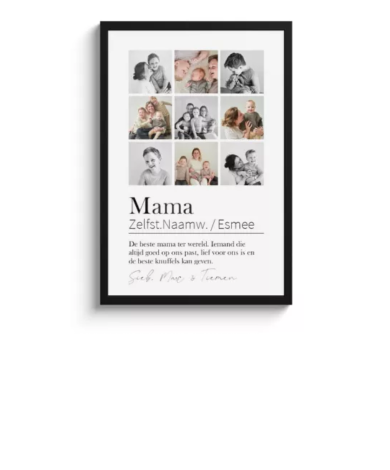 Foto in lijst - Mama betekenis collage