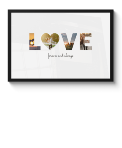 Poster met lijst - Love