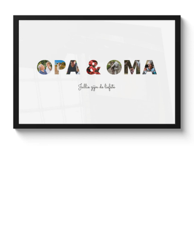 Poster met lijst - Opa & Oma