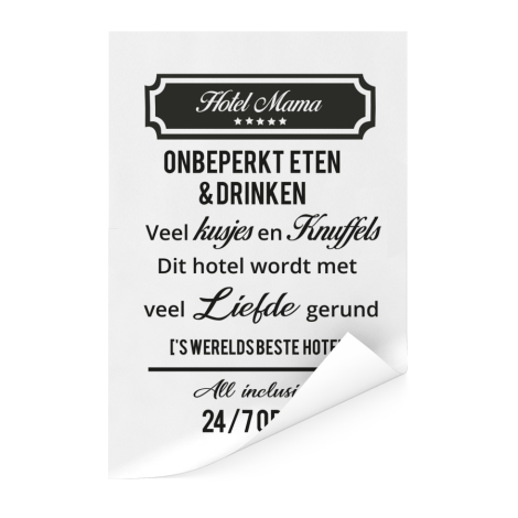 Moederdag - Hotel Mama altijd open Poster