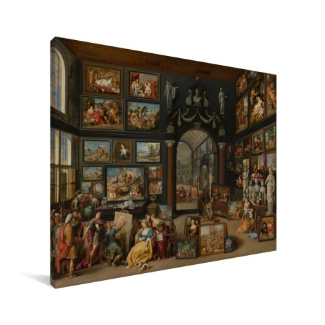 Apelles schildert Campaspe - Schilderij van Willem van Haecht Canvas