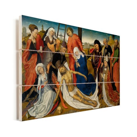 De bewening van Christus - Schilderij van Rogier van der Weyden Vurenhout met planken