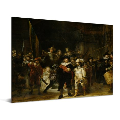 De Nachtwacht - Schilderij van Rembrandt van Rijn Aluminium