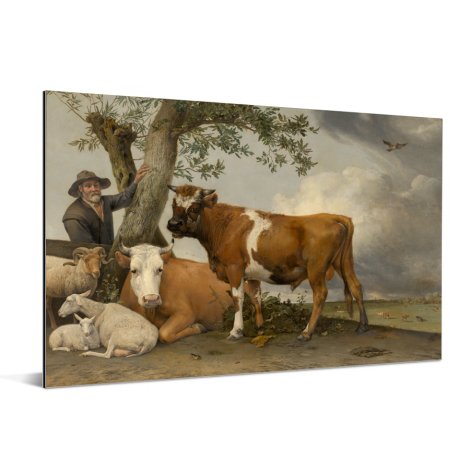 De stier - Schilderij van Paulus Potter Aluminium