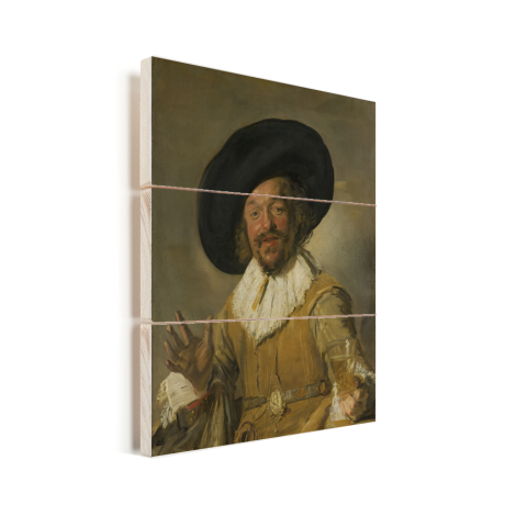 De vrolijke drinker - Schilderij van Frans Hals Vurenhout met planken