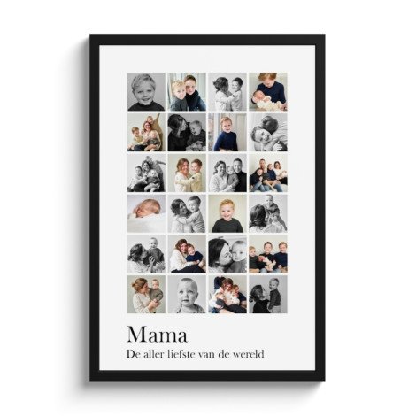 Poster met lijst - Collage mama