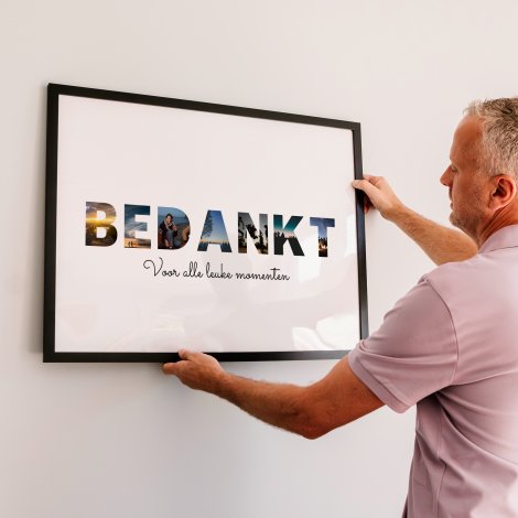 Poster met lijst - Bedankt