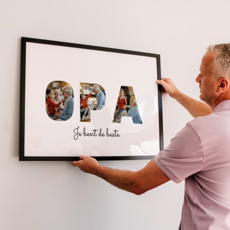 Letter collage voor Opa