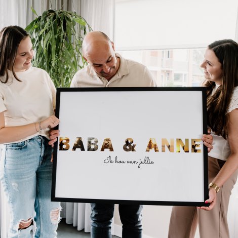 Poster met lijst - Baba & Anne