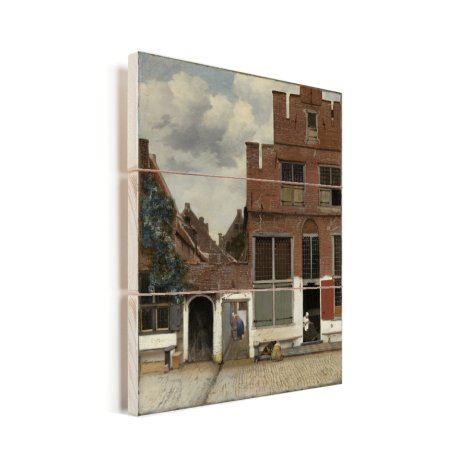 Het straatje - Schilderij van Johannes Vermeer Vurenhout met planken