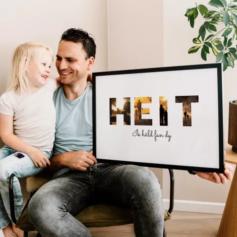 Poster met lijst - Heit