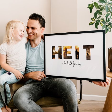 Poster met lijst - Heit