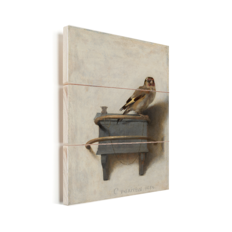 Het puttertje - Schilderij van Carel Fabritius Vurenhout met planken