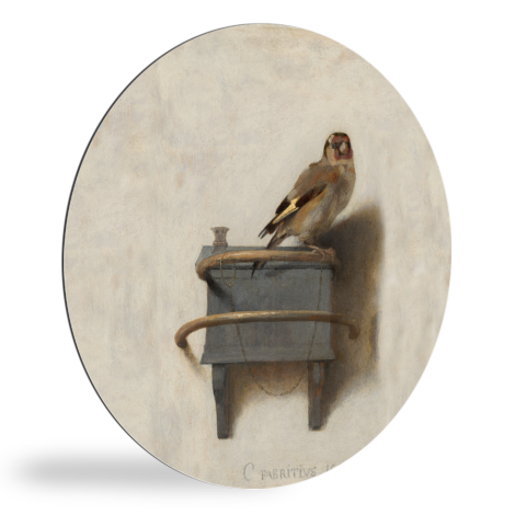 Het puttertje - Schilderij van Carel Fabritius wandcirkel 