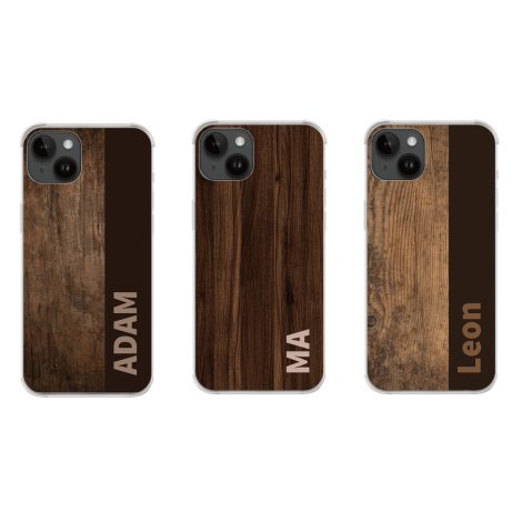 3 voorbeelden van telefoonhoesjes met houtlook
