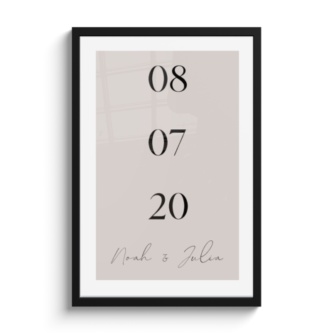 Poster met lijst - Datums