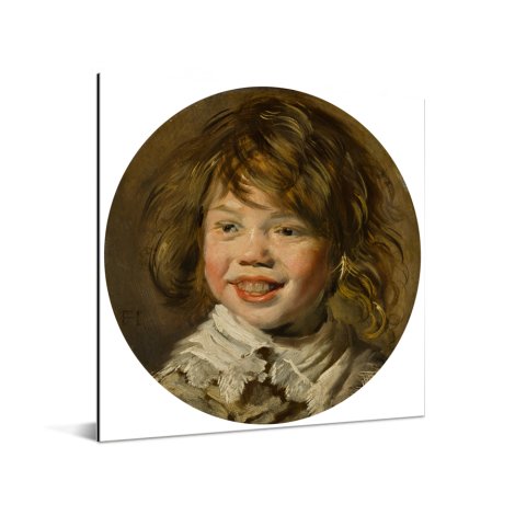 Lachende jongen - Schilderij van Frans Hals Aluminium