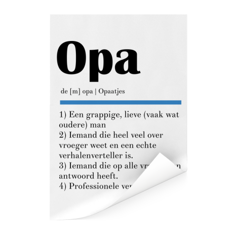 Vaderdag - Definitie Opa Poster