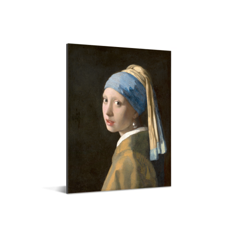 Meisje met de Parel - Schilderij van Johannes Vermeer Aluminium 