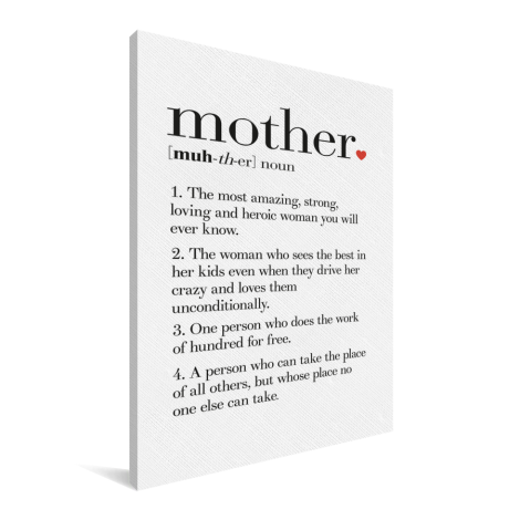 Moederdag - definitie Mother Canvas