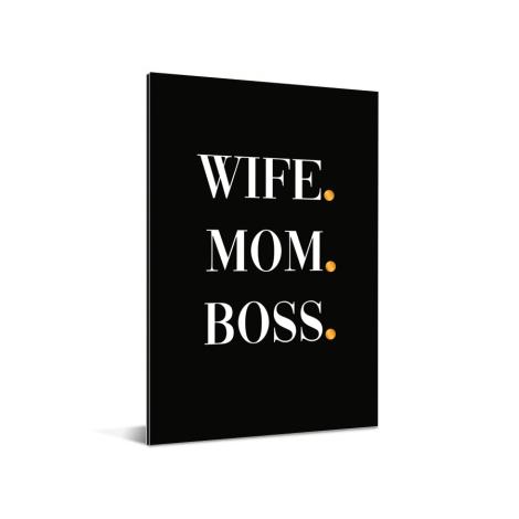 Moederdag - Wife Mom Boss Aluminium