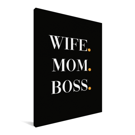 Moederdag - Wife Mom Boss Canvas