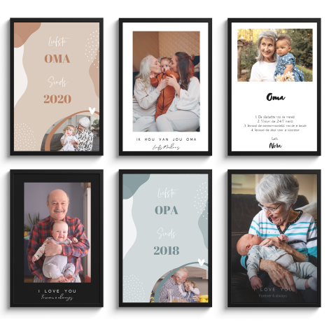 Voorbeelden van de poster voor opa en oma templates