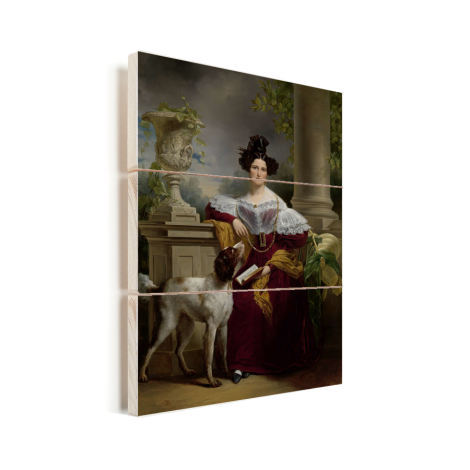 Portret van Alida Christina Assink - Schilderij van Jan Adam Kruseman Vurenhout met planken
