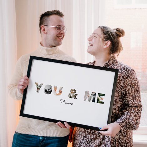 Letter collage – You & Me