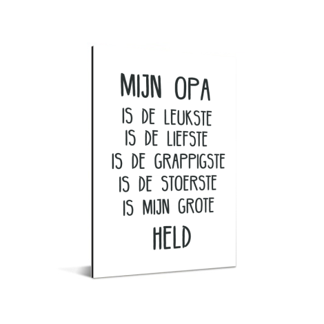 Vaderdag - vaderdaggeschenk met lieve tekst - Mijn opa Aluminium