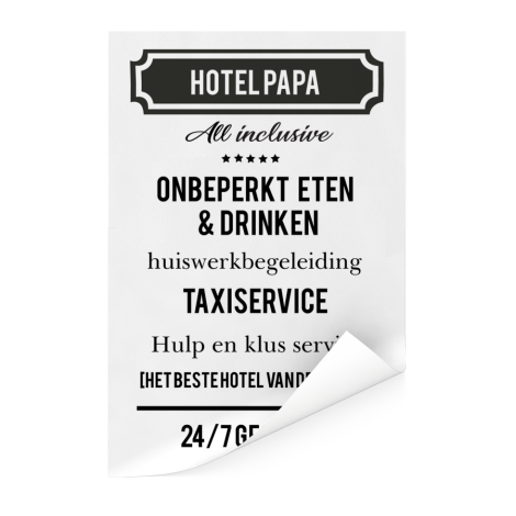 Vaderdag - cadeau papa met tekst Poster