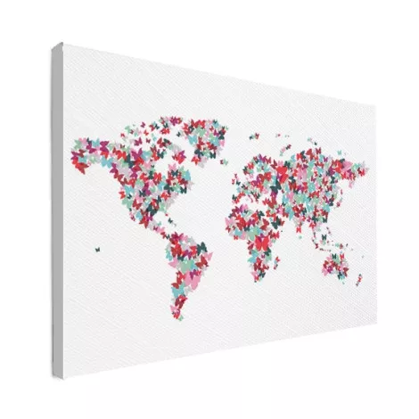 Vlinders kleur canvas