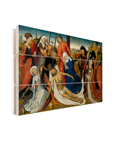 De bewening van Christus - Schilderij van Rogier van der Weyden Vurenhout met planken