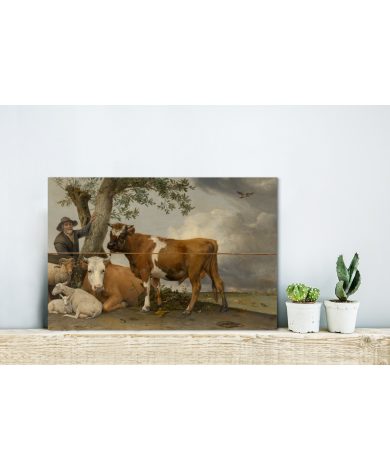 De stier - Schilderij van Paulus Potter Vurenhout met planken