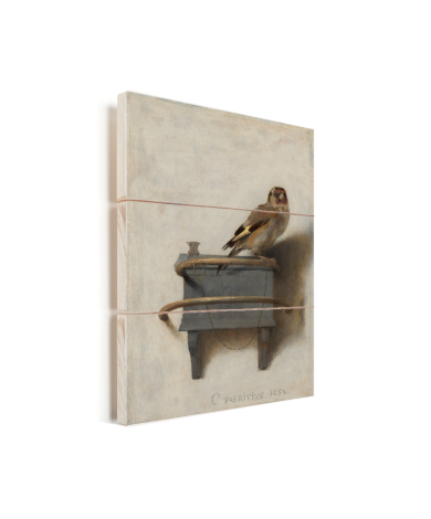 Het puttertje - Schilderij van Carel Fabritius Vurenhout met planken