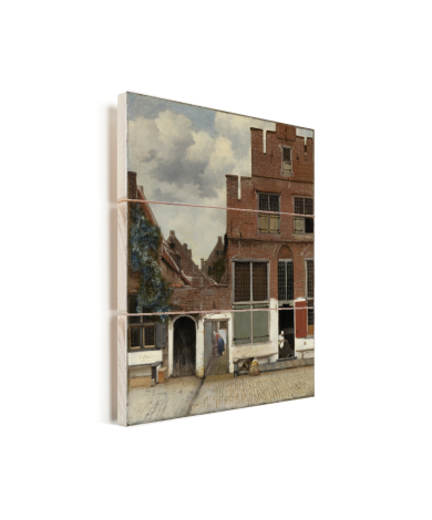 Het straatje - Schilderij van Johannes Vermeer Vurenhout met planken