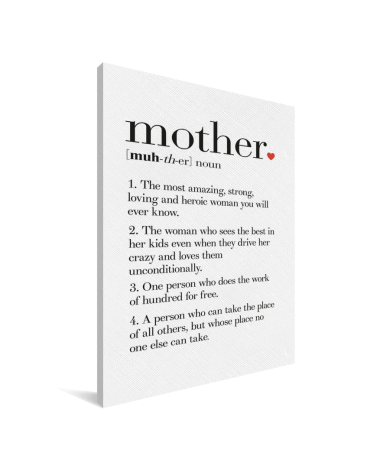 Moederdag - definitie Mother Canvas